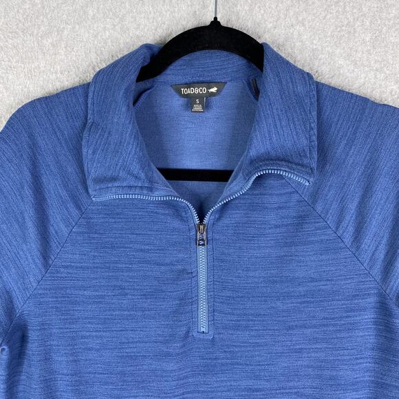 Toad & Co Blue Hibernation Quarter Zip Sweater Dress Size Small - Picture 2 of 6